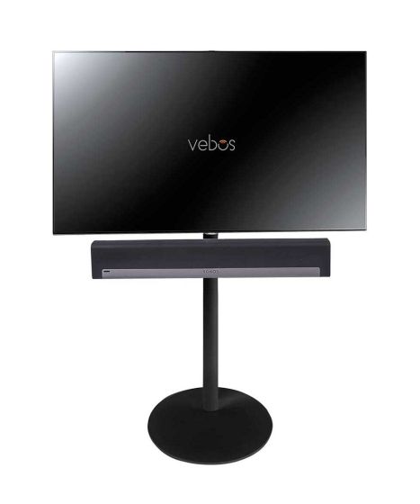 Piedistallo Vebos con Televisione Sonos Playbar nero