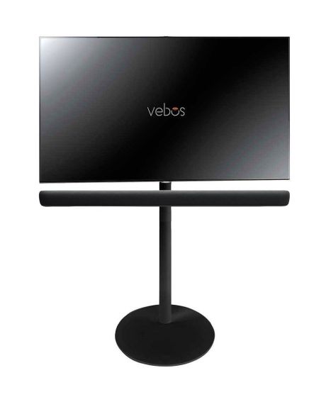 Piedistallo Vebos con Televisione Yamaha Sound Bar nero
