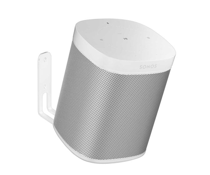 Supporto a muro Vebos per Sonos One SL Bianco 20 Grad