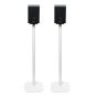 Coppia di piedistalli Vebos con Samsung HW-Q990C Bianco Doppio