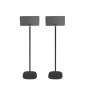 Coppia di piedistalli Vebos con Sonos Play 3 Nero Doppio