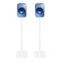 Coppia di piedistalli Vebos con KEF LSX Bianco Doppio dettaglio