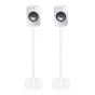 Coppia di piedistalli Vebos con KEF LSX Bianco Doppio