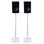 Coppia di piedistalli Vebos con Audio Pro A28 Bianco Doppio