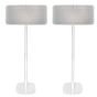 Coppia di piedistalli Vebos con Bluesound Mini Bianco Doppio
