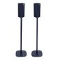 Coppia di piedistalli Vebos con Denon HEOS 3 Nero Doppio