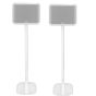 Coppia di piedistalli Vebos con Denon Home 250 Bianco Doppio