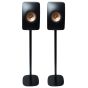 Coppia di piedistalli Vebos con KEF LS50 Nero Doppio