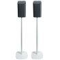 Coppia di piedistalli Vebos con Philips Fidelio TAFS1 Bianco Doppio