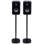 Coppia di piedistalli Vebos con Polk Signature S15e Nero Doppio
