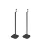 Coppia di piedistalli Vebos con Polk SR1 Wireless Surrounds Nero Doppio dettaglio
