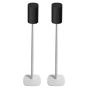Coppia di piedistalli Vebos con Sony Bravia Theatre Rear 8 Bianco Doppio