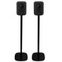 Coppia di piedistalli Vebos con Wiim Sound Nero Doppio