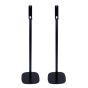Coppia di piedistalli Vebos con Yamaha WX-030 MusicCast Nero Doppio dettaglio