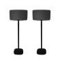 Coppia di piedistalli Vebos con Sonos Play 5 Gen 2 Nero Doppio dettaglio