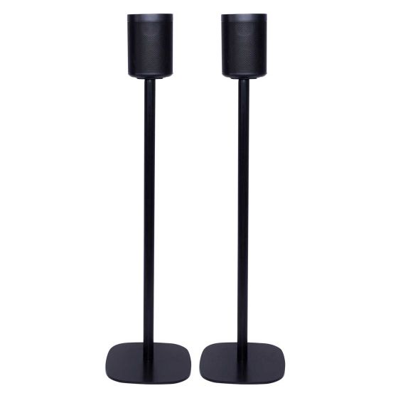 Coppia di piedistalli Vebos con Sonos One Nero Doppio