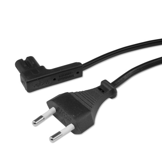 Cavo di alimentazione Vebos con spina angolata per Sonos One SL nero 20cm