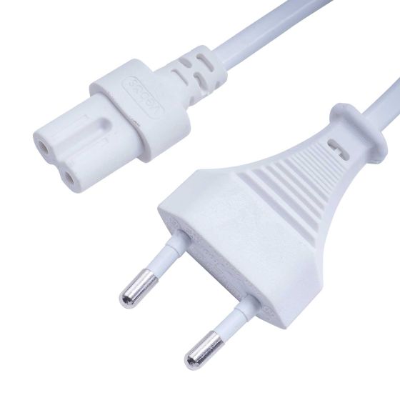Cavo di alimentazione Vebos con spina angolata per Sonos Play 3 bianco 25cm