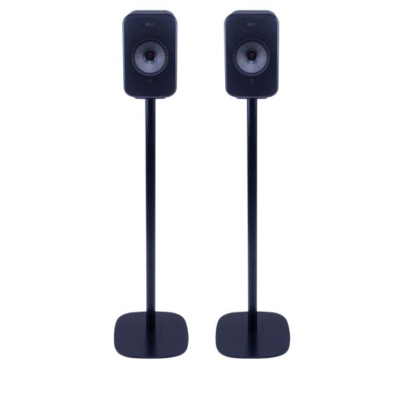 Coppia di piedistalli Vebos con KEF LSX Nero Doppio