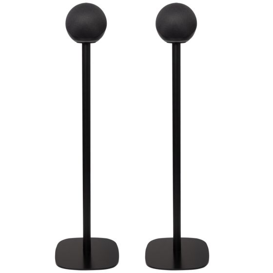 Coppia di piedistalli Vebos con Amazon Echo 4th Gen Nero Doppio