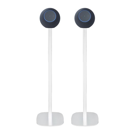 Coppia di piedistalli Vebos con Amazon Echo Studio (newest Gen) Bianco Doppio