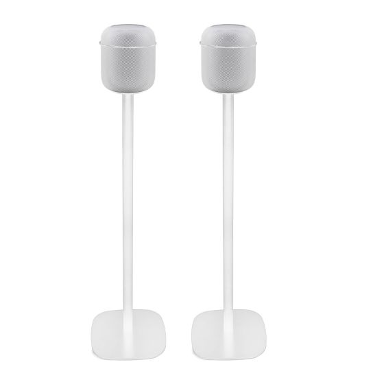 Coppia di piedistalli Vebos con Apple HomePod Bianco Doppio