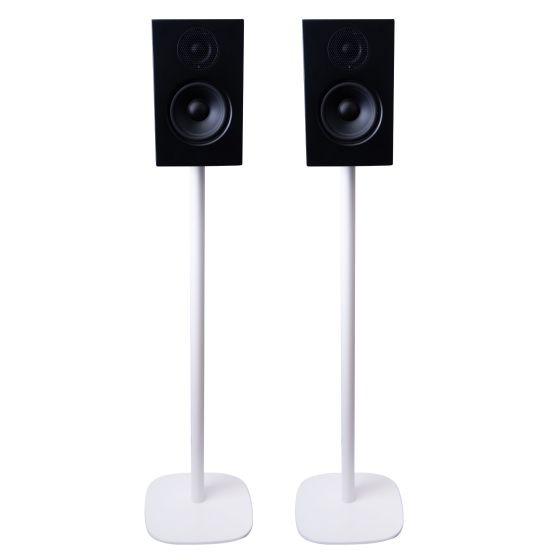 Coppia di piedistalli Vebos con Audio Pro A28 Bianco Doppio
