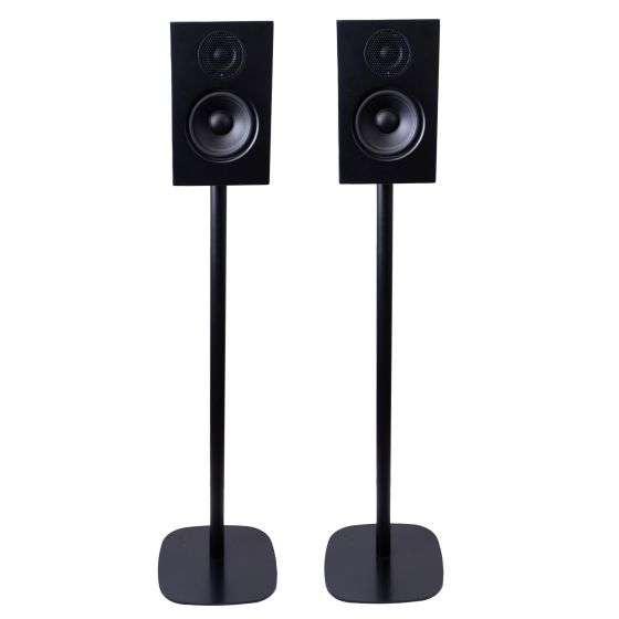 Coppia di piedistalli Vebos con Audio Pro A28 Nero Doppio