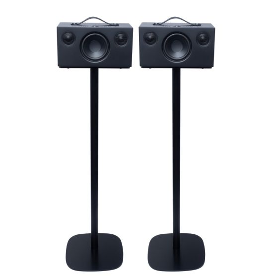 Coppia di piedistalli Vebos con Audio Pro Addon C5 Nero Doppio