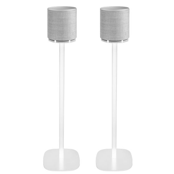 Coppia di piedistalli Vebos con B&O BeoPlay M5 Bianco Doppio