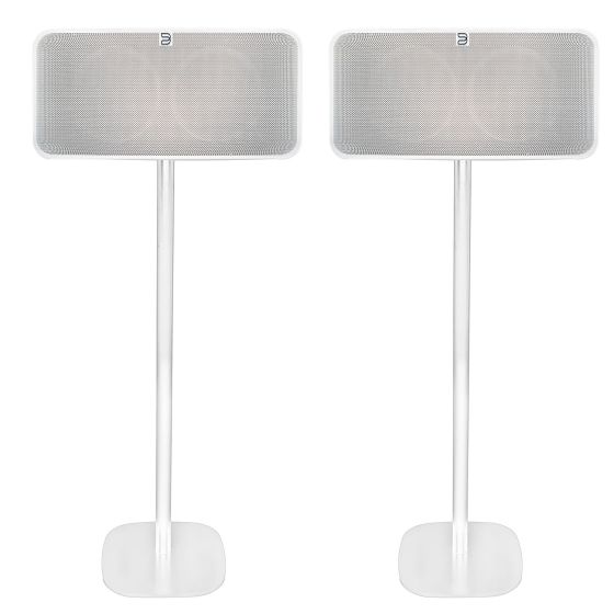 Coppia di piedistalli Vebos con Bluesound Mini Bianco Doppio