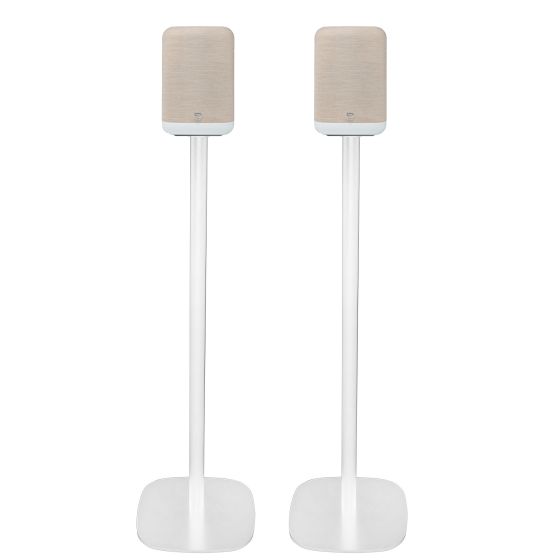 Coppia di piedistalli Vebos con Bluesound Pulse Flex P130 (2025) Bianco Doppio