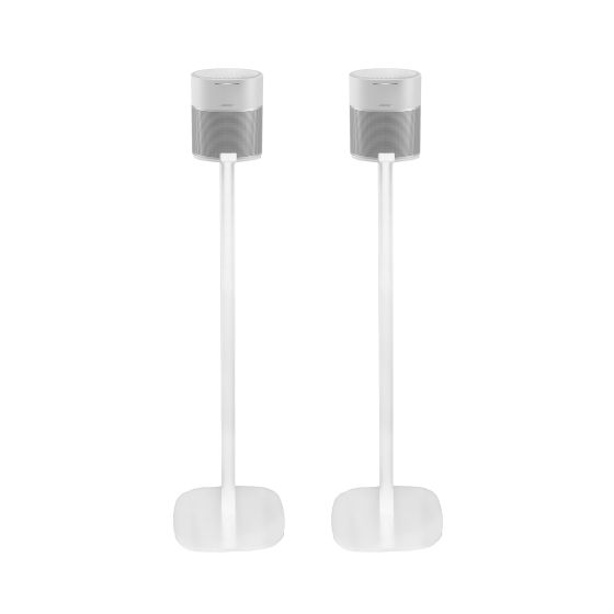 Coppia di piedistalli Vebos con Bose Home Speaker 300 Bianco Doppio