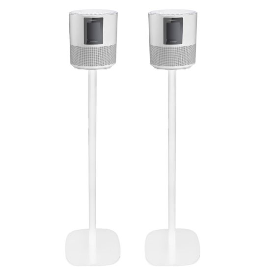 Coppia di piedistalli Vebos con Bose Home Speaker 500 Bianco Doppio