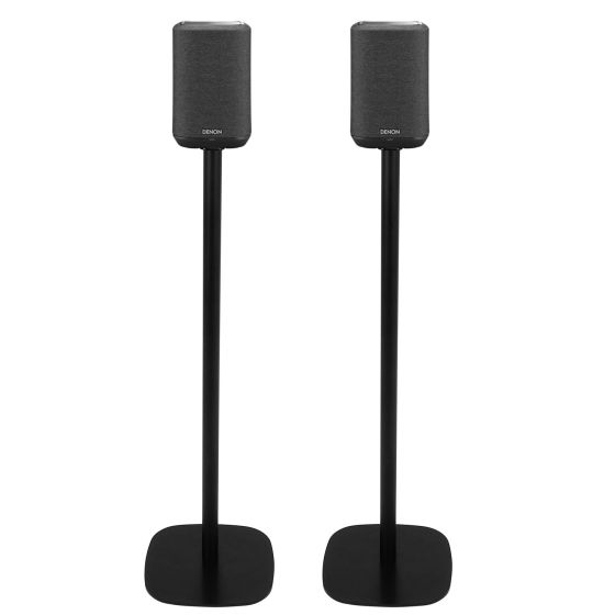 Coppia di piedistalli Vebos con Denon Home 150 Nero Doppio