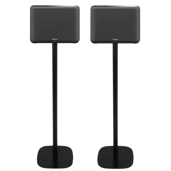 Coppia di piedistalli Vebos con Denon Home 250 Nero Doppio