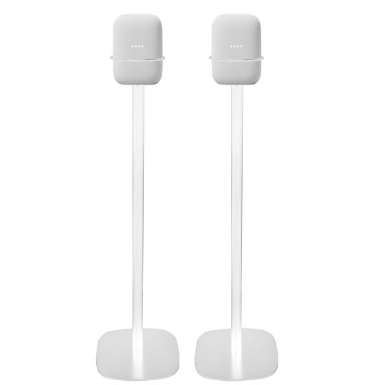 Coppia di piedistalli Vebos con Google Nest Audio Bianco Doppio
