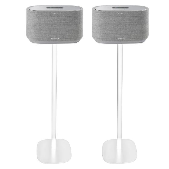 Coppia di piedistalli Vebos con Harman Kardon Citation 300 Bianco Doppio