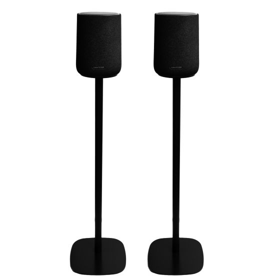 Coppia di piedistalli Vebos con Harman Kardon Enchant Speaker Nero Doppio