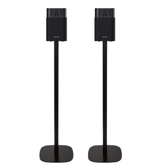 Coppia di piedistalli Vebos con Hisense HT Saturn Nero Doppio