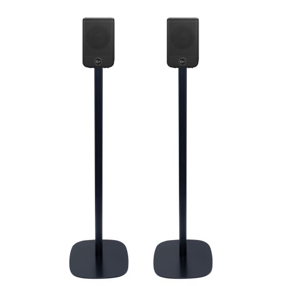 Coppia di piedistalli Vebos con Klipsch Flexus SURR 100 Nero Doppio