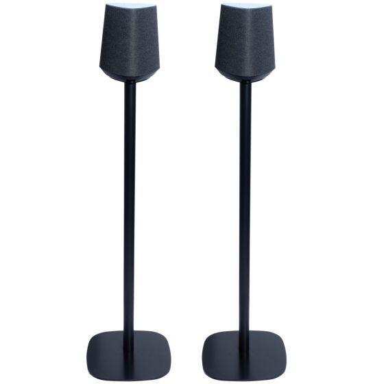 Coppia di piedistalli Vebos con Loewe Klang MR1 Nero Doppio