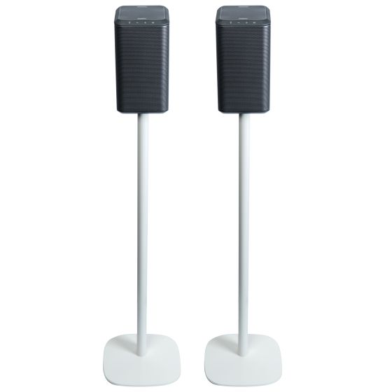 Coppia di piedistalli Vebos con Philips Fidelio TAFS1 Bianco Doppio
