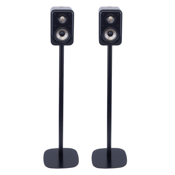 Coppia di piedistalli Vebos con Polk Signature S10e Nero Doppio