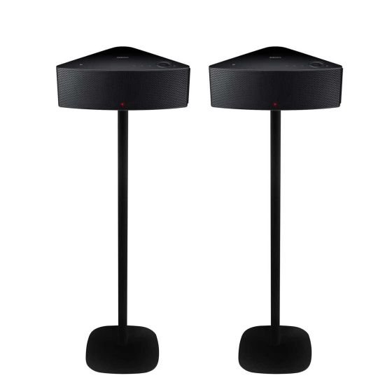 Coppia di piedistalli Vebos con Samsung M5 WAM550 Nero Doppio