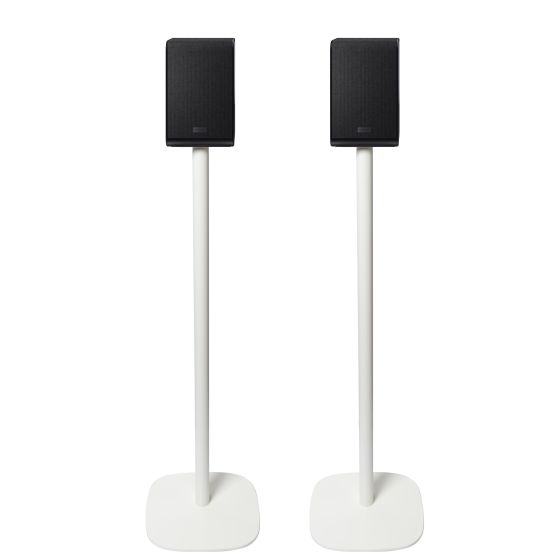 Coppia di piedistalli Vebos con Sharp HT-SPR52021BK Bianco Doppio