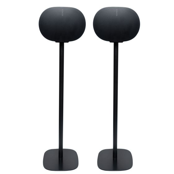 Coppia di piedistalli Vebos con Sonos Era 300 Nero Doppio