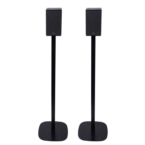 Coppia di piedistalli Vebos con TCL Q85H Nero Doppio