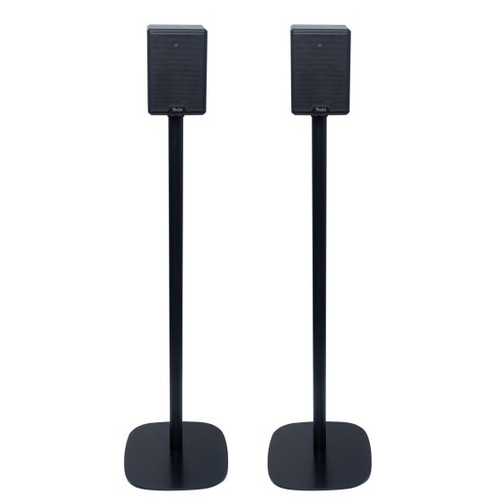 Coppia di piedistalli Vebos con Teufel Effekt 2 Nero Doppio