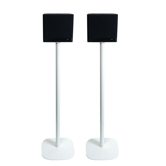 Coppia di piedistalli Vebos con Teufel One S Bianco Doppio